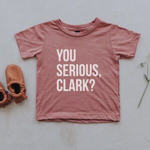 Toddler You Serious, Clark? Mauve Graphic Tshirt‎